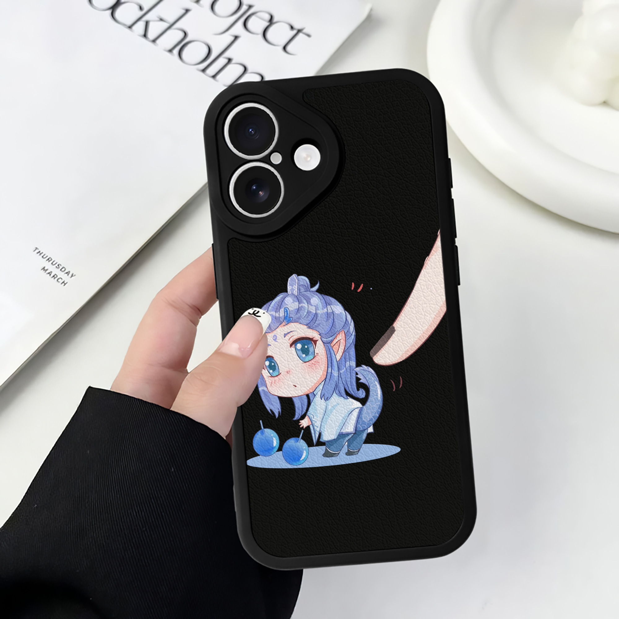 （画像用） Ne Zha 2 ナタ 魔童の大暴れ 【iPhone 16シリーズ対応】シリコンスマホケース（レザー調） 材質：シリコン